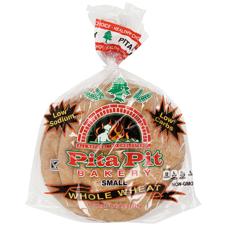 Authentic Pita Bread whole wheat 8oz